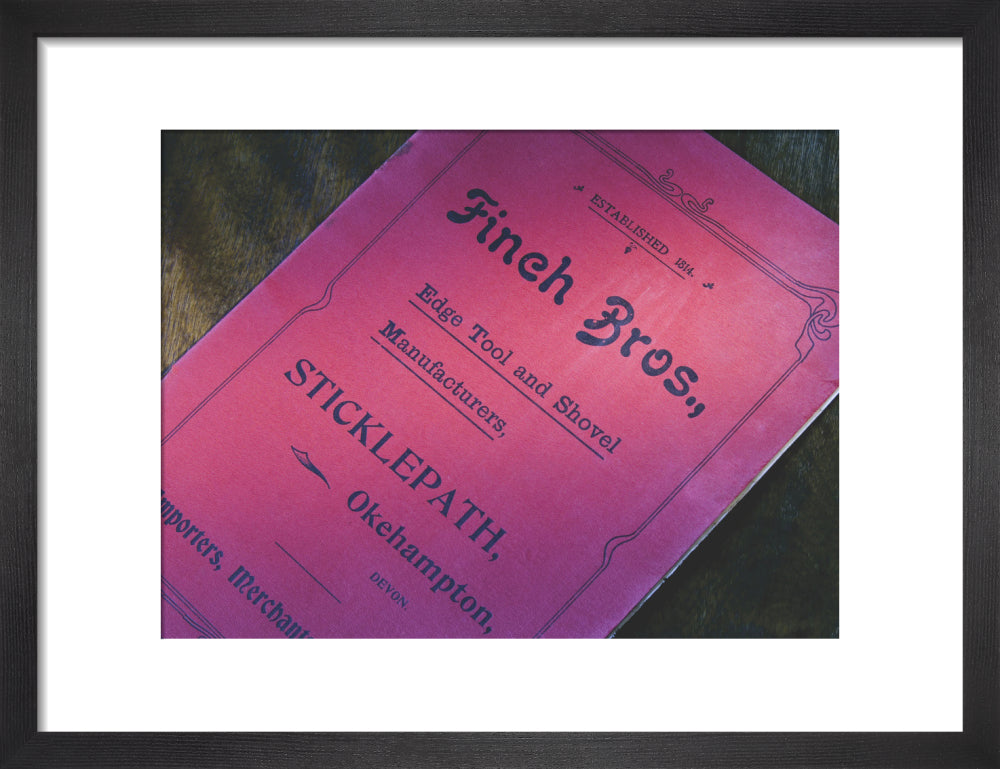 Finch Brothers' catalogue of tools for sale at Finch Foundry in Devon