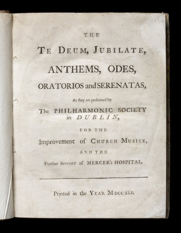 Title page of Dublin Philharmonic Society 