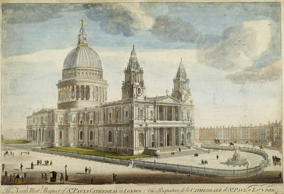 A painting of the view of THE NORTH PROSPECT OF ST PAUL'S CATHEDRAL