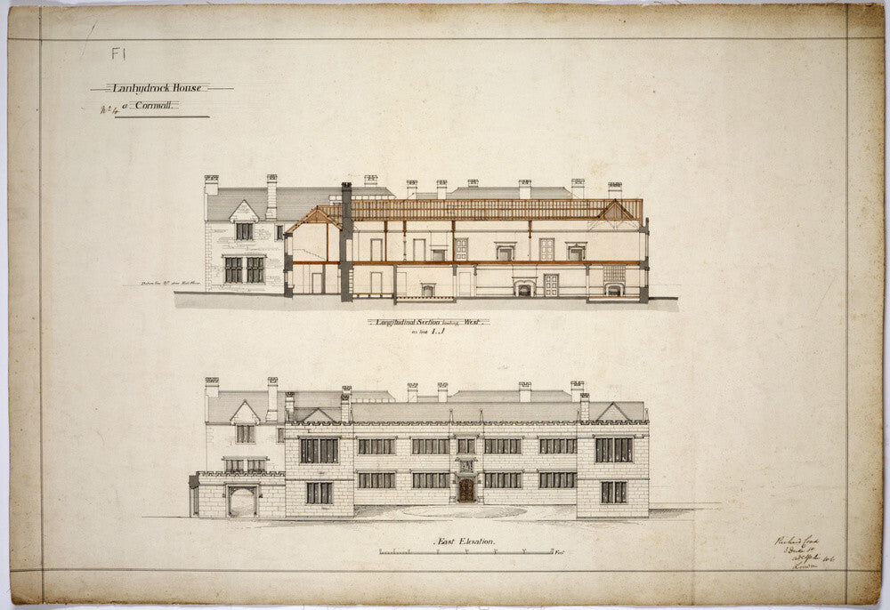 PROPOSED RESTORATIONS AND ADDITIONS TO LANHYDROCK HOUSE, plans for the ...
