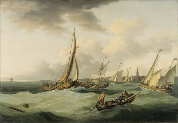 FISHING BOATS by John Thomas Serres (1759-1825) at Plas Newydd