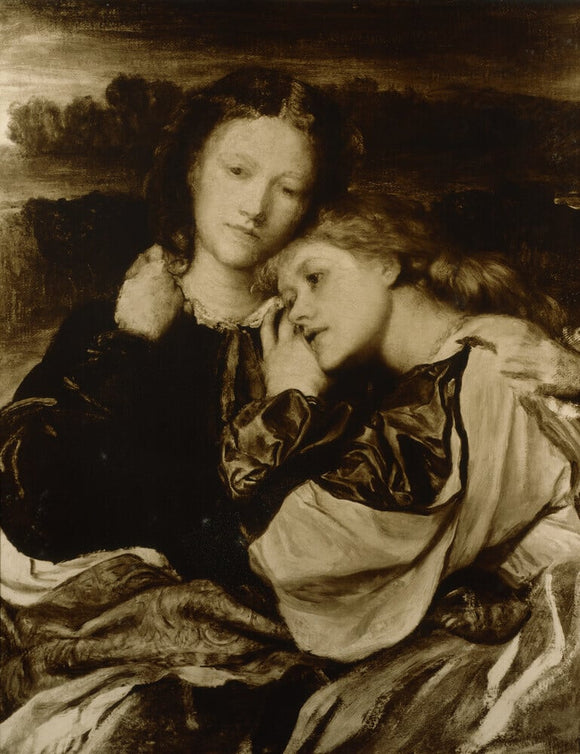 SISTERS by GF Watts (1817-1904) of Ellen Terry and her sister Kate from the Terry Room at Smallhythe Place