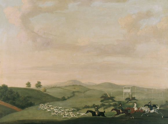 HARRIERS ON THE DOWNS NEAR CLANDON, Attributed to James Seymour
