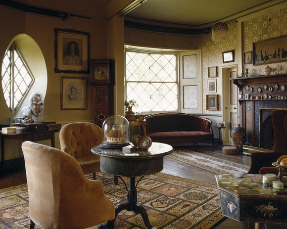 The Drawing Room looking from the Octagon door towards the windows and chimney-piece, showing the curvature of the wall