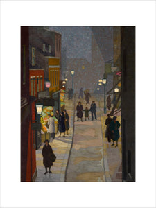 Flask Walk, Hampstead at Night by Charles Isaac Ginner (Cannes 1878 - London 1952)