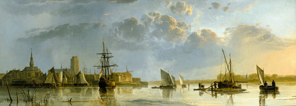 View of Dordrecht (from the Maas) by Aelbert Cuyp (Dordrecht 1620 - Dordrecht 1691)