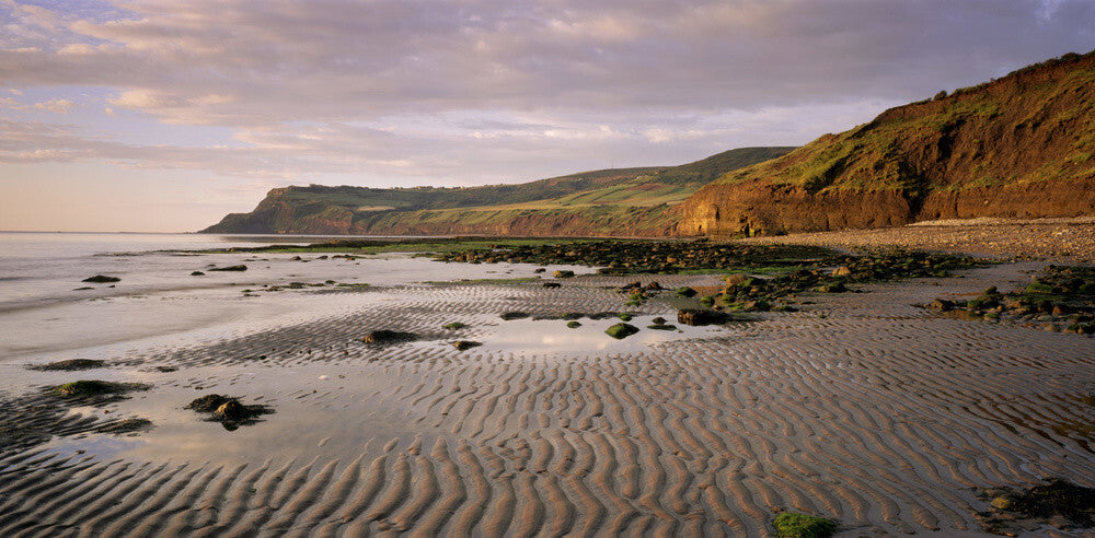 A view of the headland at Ravenscar at the south end of Robin Hood's B ...