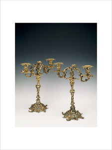 Candelabra by Lewis Herne and Francis Butty, 1757, at Anglesey Abbey