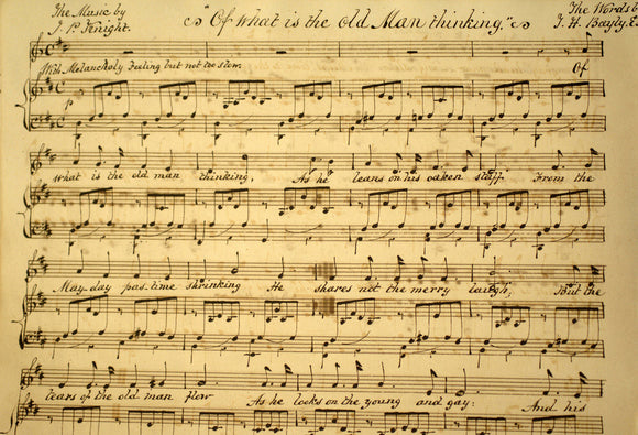 Close view of sheets of music for 
