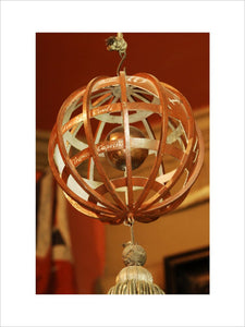 An armillary sphere designed by Charles Wade and made by George Hart, a silversmith of Chipping Campden