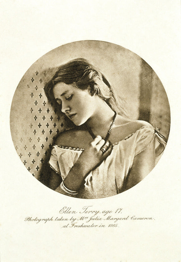 Portrait of Ellen Terry, age 17, by Julia Margaret Cameron (1815-1879), 1865, at Smallhythe Place