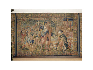 One of the Flemish (late C16th) tapestries in the Green Velvet Room