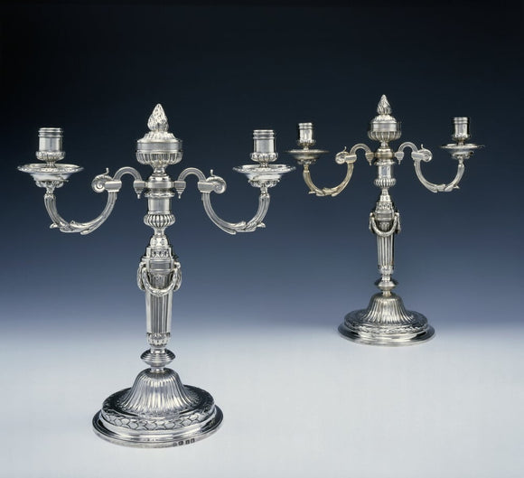 A pair of candleabra by Parker and Wakelin, 1772/3, (DUN.S.467 a & b)