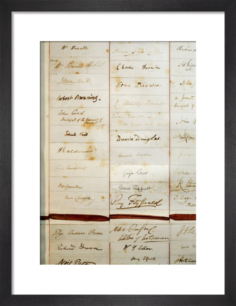 Eightieth birthday tribute to Thomas Carlyle, December 4th 1875, signe ...