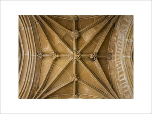 The Porch ceiling in the Entrance Porch, Great Chalfield Manor, Wiltshire