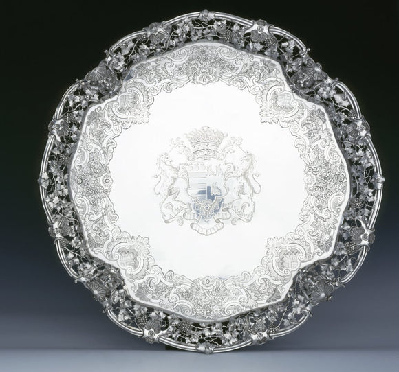 A large salver by Peter Archambo, 1739/40, (DUN.S.482)