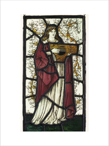 Painted glass, Player with Dulcimer