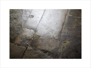 The stone-flagged floor in the Kitchen at Carlyle's House, 24 Cheyne Row, London