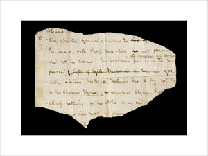 An extract from Thomas Carlyle's manuscript of The French Revolution at Carlyle's House, 24 Cheyne Row, London