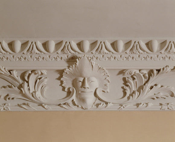 Close up of the plaster detail on the cornice at Florence Court in the Drawing Room