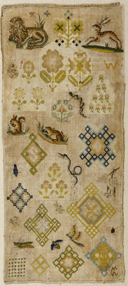 Sampler, undated, mid 17th-century, from Montacute House