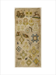 Sampler, undated, mid 17th-century, from Montacute House