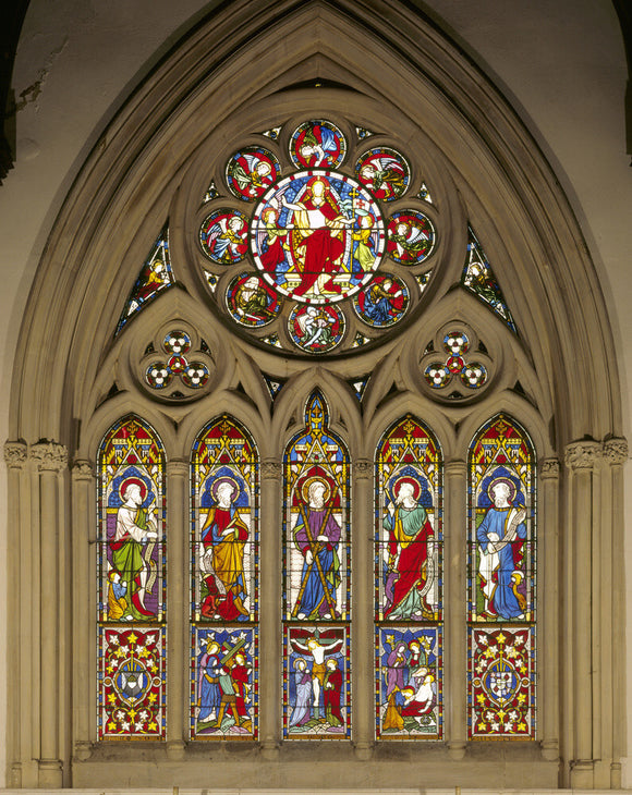 The Britiffe Arms - stained glass panel in upper lights of North window in the Long Gallery