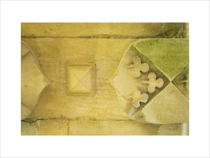 Close view of stone detailing at Lyveden New Bield, Peterborough, Northamptonshire