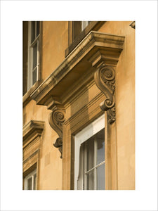 Stone bracket above a window at Croome Court, Croome Park, Worcestershire