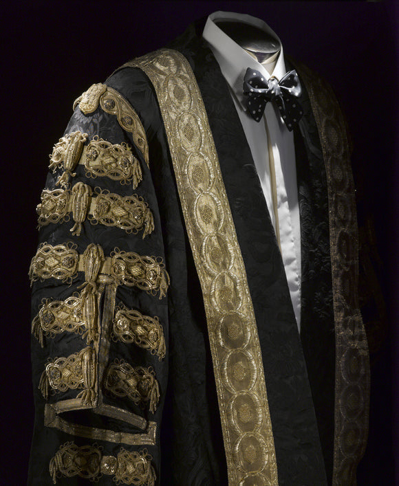The robes of the Chancellor of Bristol University worn by Winston Churchill from 1929 until his death