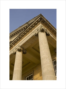 Portico on the south front at Croome Court, Croome Park, Worcestershire
