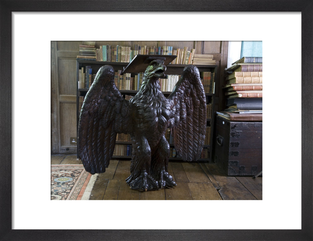 Oak lectern in the form of an eagle, originally a ship's figurehead of ...