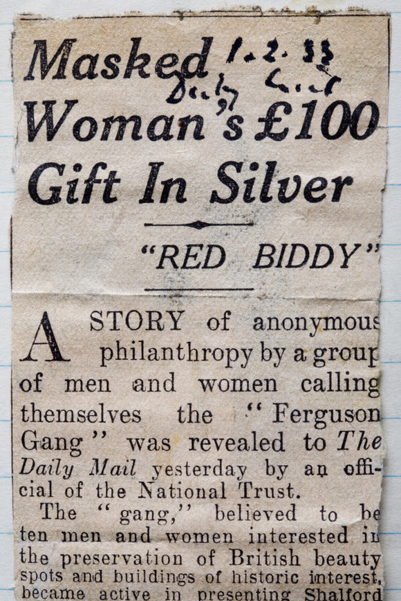 Archive newspaper clipping of the story of 