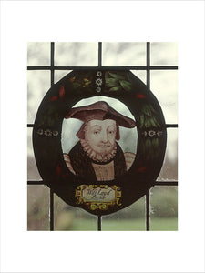 William Laud, Archbishop, one of four roundels of painted glass from the Oak Room