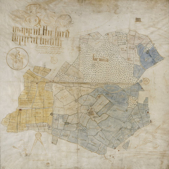 An estate map of Baddesley Clinton made in 1699 by William Adam