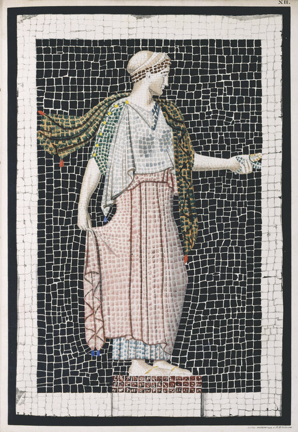 Illustration of a mosaic from Peintures Antiques Inetites (Paris 1836)