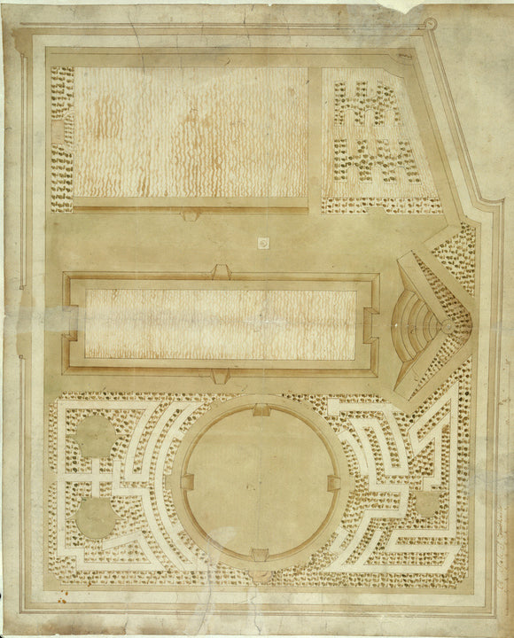 Design for a formal garden at Erddig, Clwyd, c.1725 attributed to Stephen Switzer (?1682-1745)