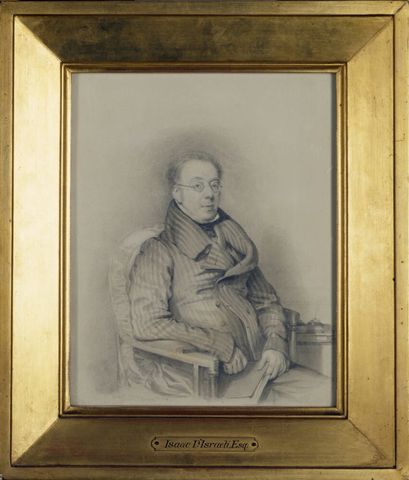 Disraeli's father, ISAAC D'ISRAELI (1766-1848) by Daniel Maclise 1828, in the Disraeli Room