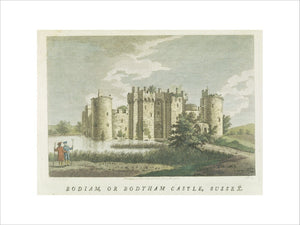 Aquatint of Bodiam Castle by S. Hooper c.1778