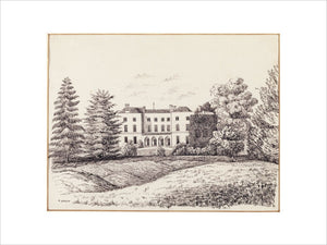 "HUGHENDEN MANOR 1840" a pen drawing by R. Green