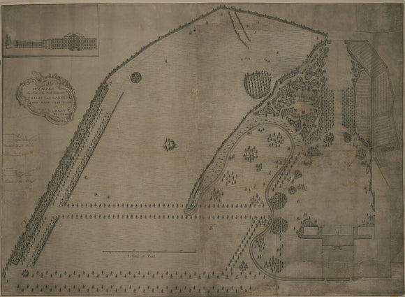 DESIGN FOR THE GARDEN AT WIMPOLE HALL c1752 by Robert Greening (d. 1758)
