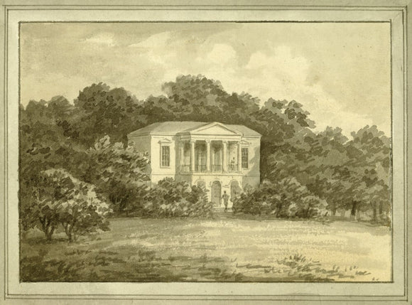 PROPOSAL FOR THE REMODELLING OF THE HILL HOUSE, 1801 by Humphry Repton, Watercolour