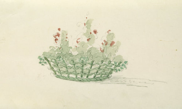 DESIGN FOR BASKET CONTAINER FOR FLOWERS AT BELTON HOUSE c1818 by Elizabeth Cust (1776-1858)