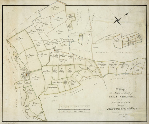 Map of the Manor and Parish of Great Chalfield, 1794, at Great Chalfield Manor, Wiltshire