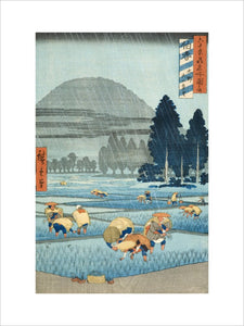 Japanese print from the new house at Scotney Castle, Kent