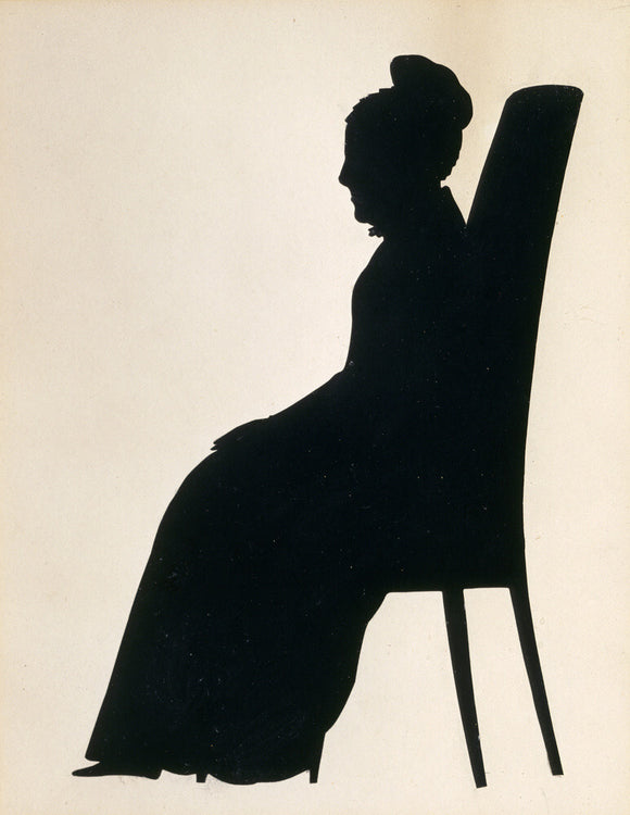 1820s silhouette of Elizabeth Hanbury Read, widow of Benjamin Mander, as an old lady, (she died in 1828), at Wightwick Manor
