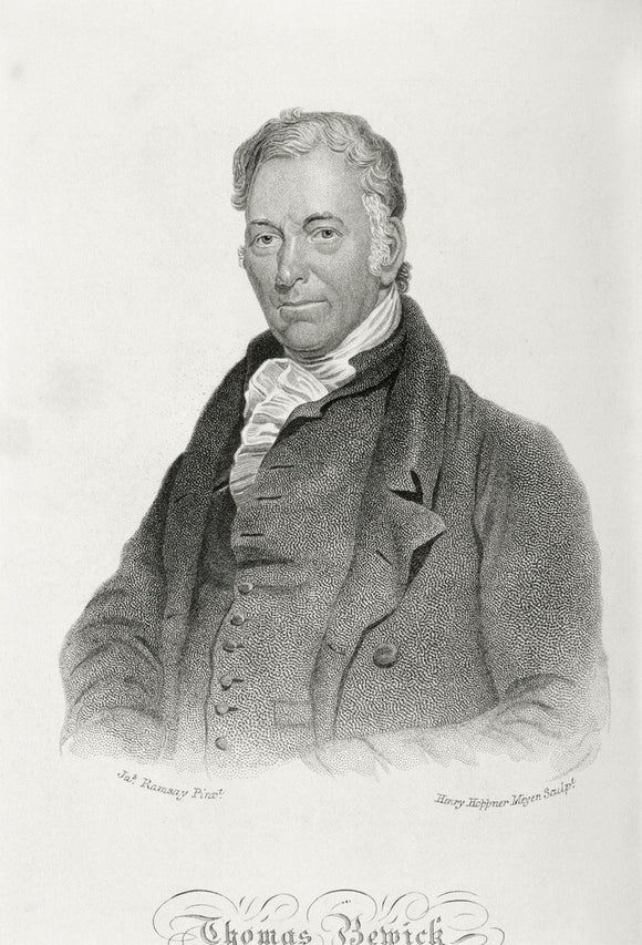 Engraved portrait of THOMAS BEWICK, 1753-1828, the naturalist and engraver, after an oil portrait by James Ramsey, 1823