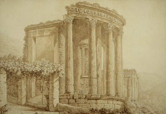 VIEW OF TIVOLI, TEMPLE OF SISYLON VESTER, by G. Del Drago, post-conservation