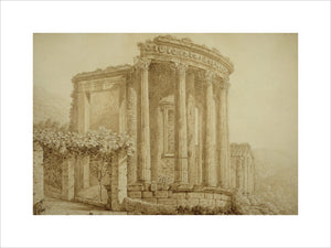 VIEW OF TIVOLI, TEMPLE OF SISYLON VESTER, by G. Del Drago, post-conservation