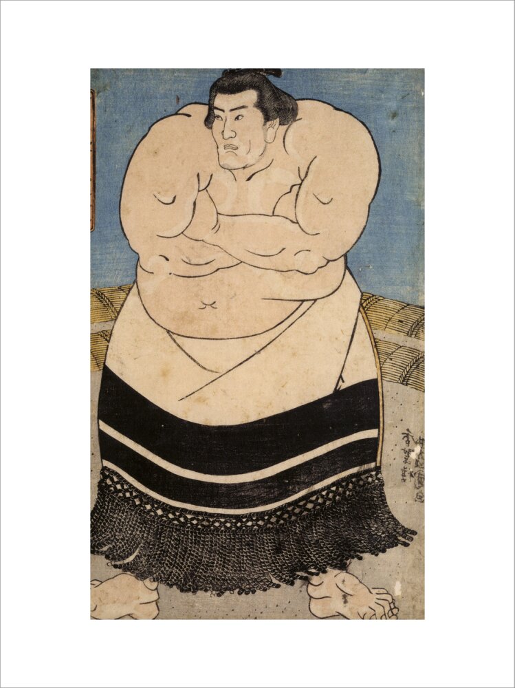 A Japanese Print, showing a sumo wrestler – National Trust Prints